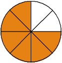 circle six eighths orange eq
