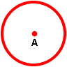 circle with center point A